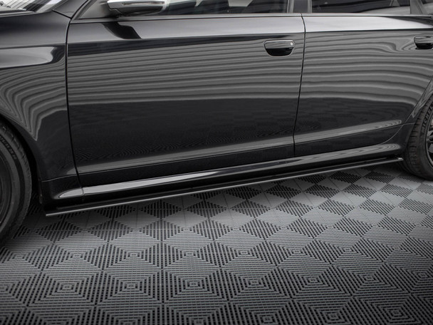 Maxton Design Street PRO Front Splitter + Flaps Audi RS6 Avant C6