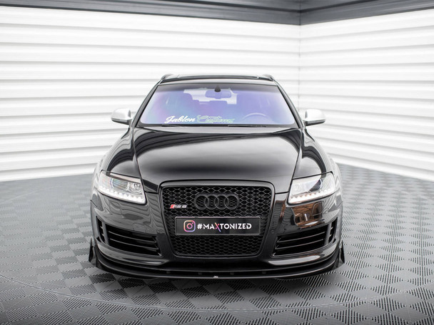 Maxton Design Street PRO Front Splitter + Flaps Audi RS6 Avant C6