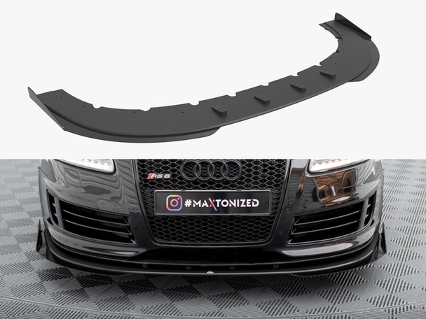 Maxton Design Street PRO Front Splitter + Flaps Audi RS6 Avant C6