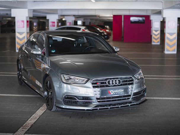 Maxton Design Street PRO Front Splitter Audi S3 / A3 S-Line Sedan 8V