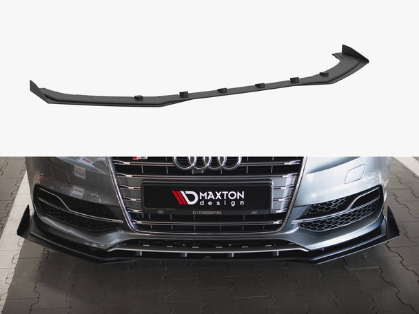Maxton Design Street PRO Front Splitter + Flaps Audi S3 / A3 S-Line Sedan 8V