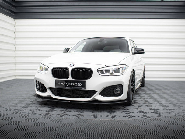 Maxton Design Street PRO Front Splitter V.3 + Flaps BMW 1 F20 M-Pack Facelift / M140i