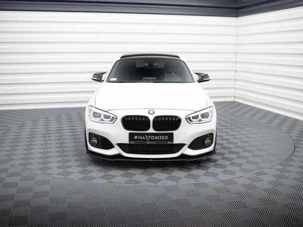 Maxton Design Street PRO Front Splitter V.3 + Flaps BMW 1 F20 M-Pack Facelift / M140i