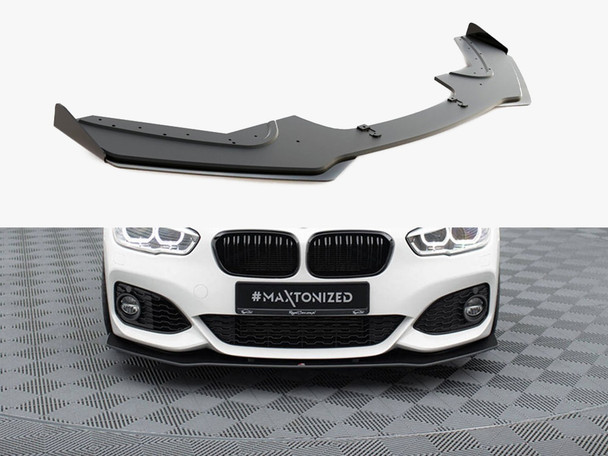 Maxton Design Street PRO Front Splitter V.3 + Flaps BMW 1 F20 M-Pack Facelift / M140i