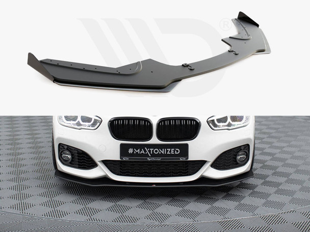 Maxton Design Street Pro Front Splitter V.3 + Flaps Bmw 1 F20 M-Pack Facelift / M140I