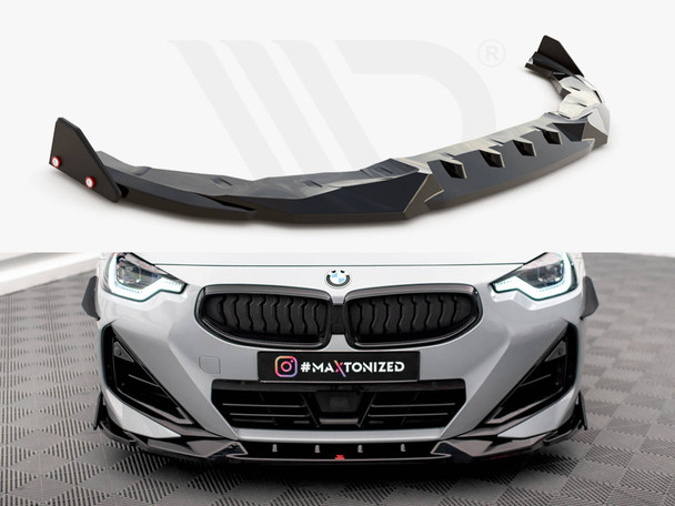 Maxton Design Front Splitter V.2 + Flaps Bmw 2 Coupe M-Pack / M240I G42