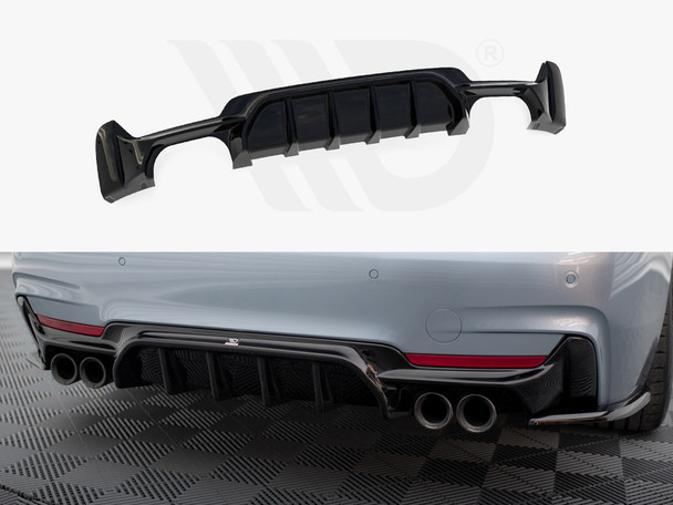 Maxton Design Rear Valance Bmw 4 Coupe / Gran Coupe / Cabrio M-Pack F32 / F36 / F33 (Version With Dual Exhausts On Both Sides)