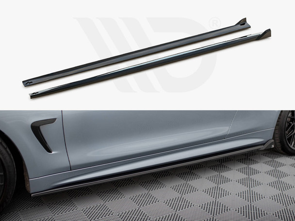 Maxton Design Side Skirts Diffusers V.2 Bmw 4 Coupe / Gran Coupe / Cabrio M-Pack F32 / F36 / F33