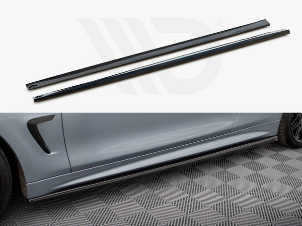 Maxton Design Side Skirts Diffusers V.3 Bmw 4 Coupe / Gran Coupe / Cabrio M-Sport F32 / F36 / F33
