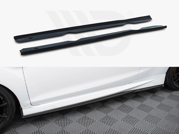 Maxton Design Side Skirts Diffusers V.4 Ford Fiesta St / St-Line Mk7