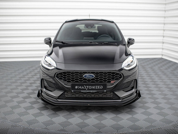 Maxton Design Street PRO Front Splitter + Flaps Ford Fiesta ST Mk8 Facelift