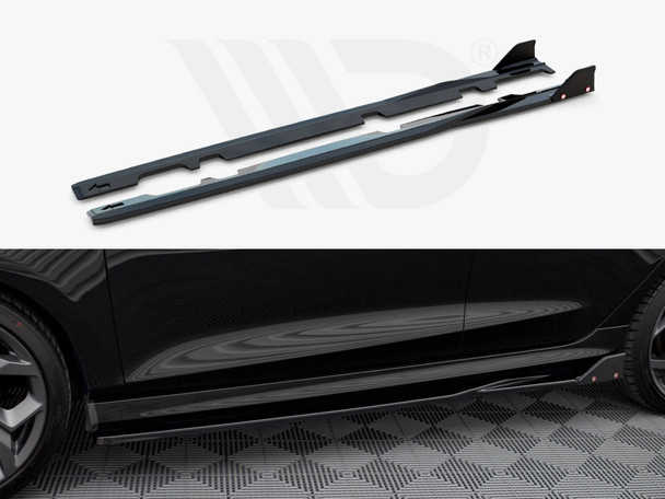 Maxton Design Side Skirts Diffusers V.2 + Flaps Ford Fiesta St / St-Line Mk8