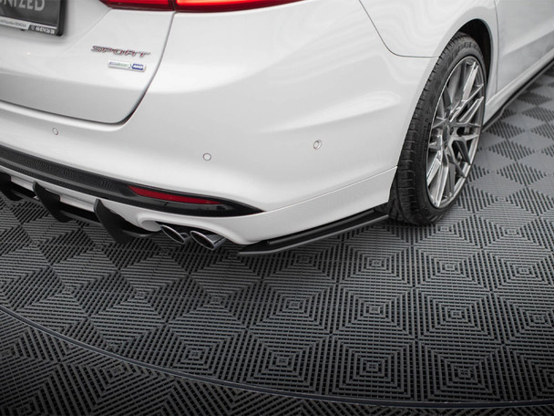 Maxton Design Street Pro Rear Side Splitters Ford Mondeo Sport Mk5 Facelift / Fusion Sport Mk2 Facelift