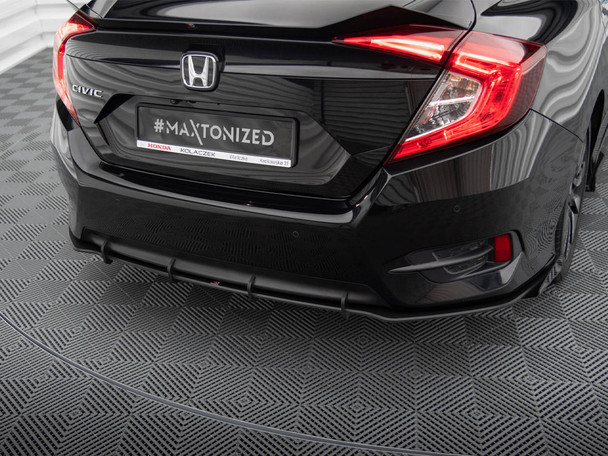 Maxton Design Street PRO Rear Diffuser + Flaps Honda Civic Mk10