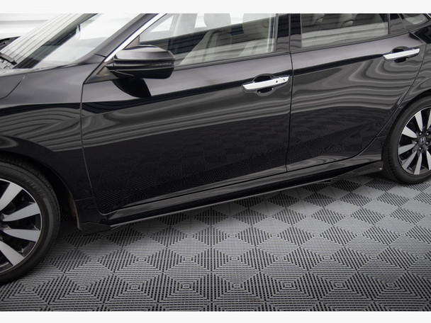 Maxton Design Street PRO Side Skirts Diffusers + Flaps Honda Civic Mk10