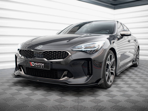 Maxton Design Street PRO Front Splitter + Flaps Kia Stinger GT / GT-Line / Standard Mk1