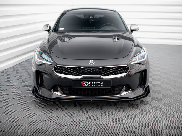 Maxton Design Street PRO Front Splitter + Flaps Kia Stinger GT / GT-Line / Standard Mk1