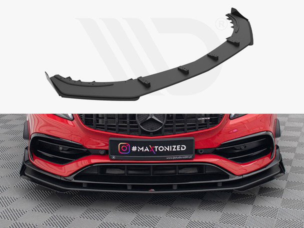 Maxton Design Street Pro Front Splitter + Flaps Mercedes-Benz A 45 Amg Aero W176 Facelift