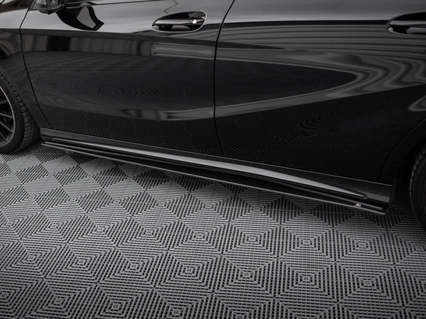 Maxton Design Street PRO Front Splitter + Flaps Mercedes-Benz A AMG-Line W176 Facelift