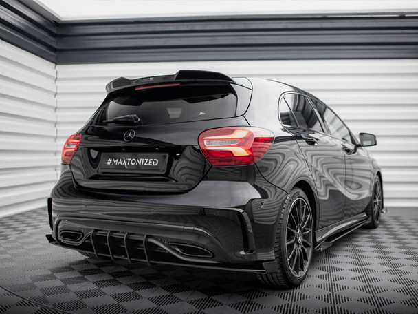 Maxton Design Street PRO Rear Diffuser + Flaps Mercedes-Benz A AMG-Line W176 Facelift