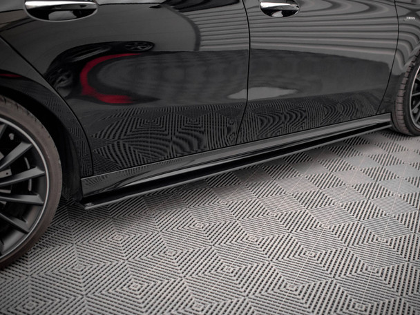 Maxton Design Street PRO Front Splitter + Flaps Mercedes A35 AMG / AMG-Line Aero Pack W177