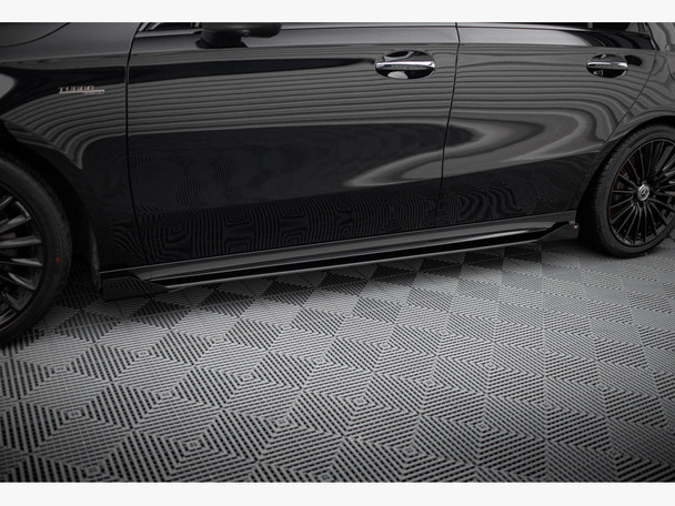 Maxton Design Street PRO Side Skirts Diffusers + Flaps Mercedes-AMG A35 W177 Facelift