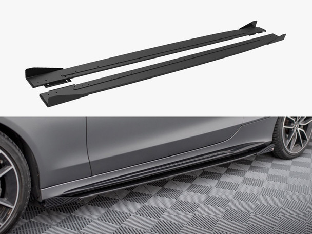 Maxton Design Street PRO Side Skirts Diffusers + Flaps Mercedes-AMG C43 Coupe C205 Facelift