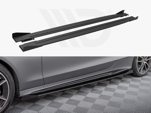 Maxton Design Street Pro Side Skirts Diffusers + Flaps Mercedes-Amg C43 Coupe C205 Facelift