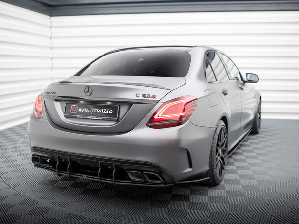 Maxton Design Street Pro Rear Side Splitters Mercedes-AMG C63 Sedan / Estate W205 Facelift