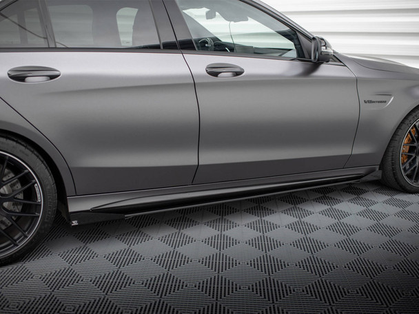 Maxton Design Street PRO Side Skirts Diffusers Mercedes-AMG C63 Sedan / Estate W205 Facelift