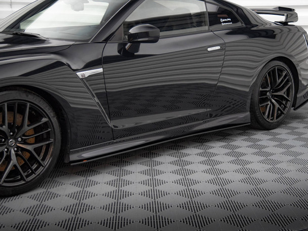 Maxton Design Street PRO Side Skirts Diffusers Nissan GTR R35 2nd Facelift