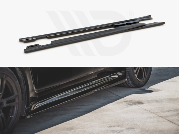 Maxton Design Side Skirts Diffusers V1 Porsche Panamera Turbo 970 Facelift (2013-2016)
