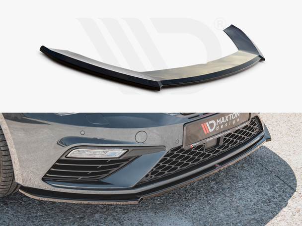 Maxton Design Front Splitter V4 Seat Leon Cupra/ Fr Mk3 Facelift (2017-2019)