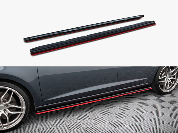 Maxton Design Side Skirts Diffusers V.3 Seat Leon Mk3 Cupra / FR Facelift