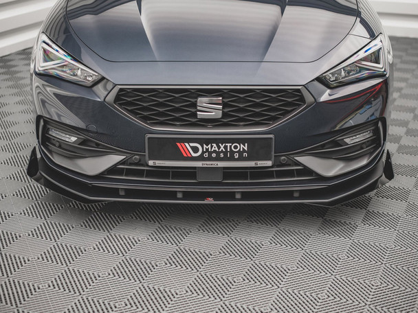 Maxton Design Street PRO Front Splitter + Flaps Seat Leon FR Mk4