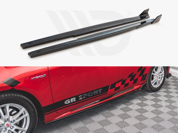 Maxton Design Side Skirts Diffusers V.1 + Flaps Toyota Corolla Gr Sport Hatchback Xii
