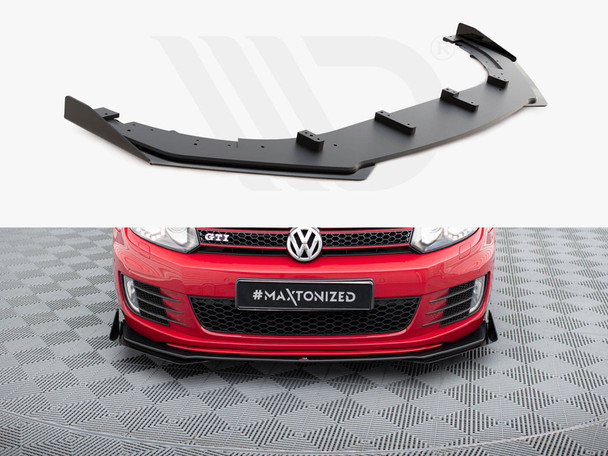 Maxton Design Street Pro Front Splitter V.3 + Flaps Vw Golf Gti Mk6