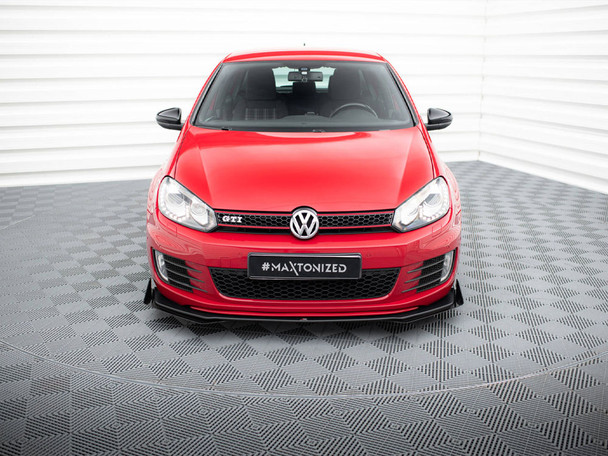 Maxton Design Street PRO Front Splitter V.3 + Flaps VW Golf GTI Mk6