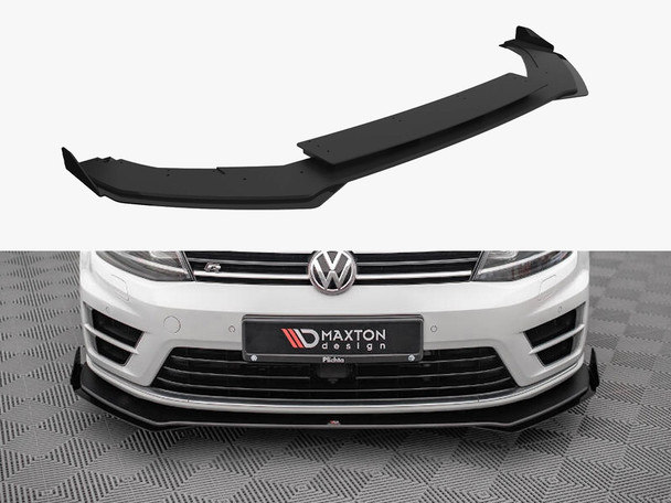 Maxton Design Street PRO Front Splitter V.1 + Flaps VW Golf R Mk7