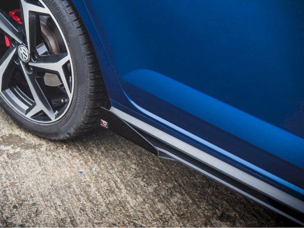 Maxton Design Street PRO Side Skirts Diffusers + Flaps VW Polo GTI Mk6
