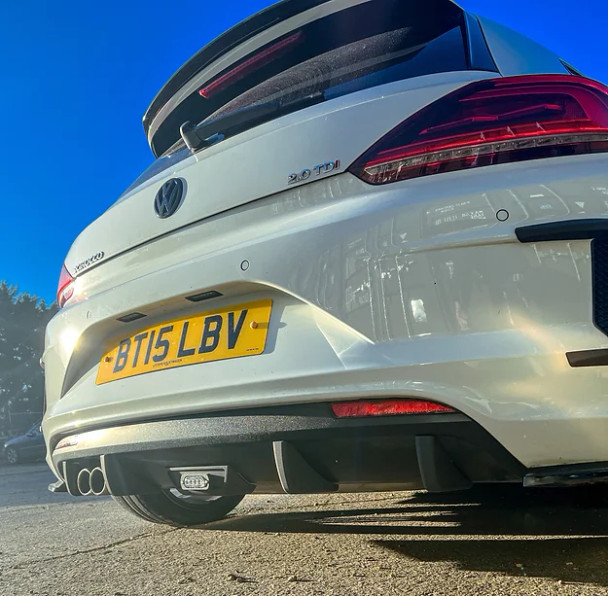Triple R Composites Volkswagen Scirocco R-Line 4 Diffuser Fins & Rain Light
