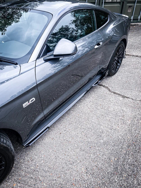 Triple R Composites Ford Mustang 5.0L FL Side Skirt Splitters