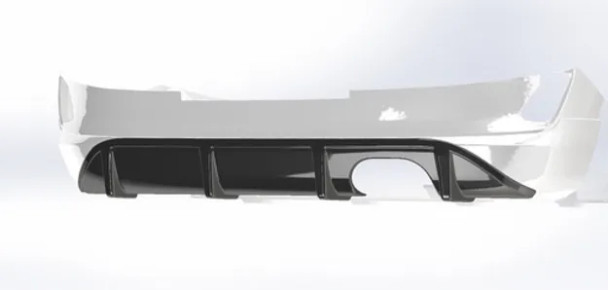 Triple R Composites Ford Fiesta MK8 Rear Finned Diffuser