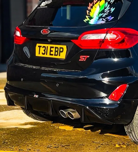 Triple R Composites Ford Fiesta MK8 Rear Finned Diffuser