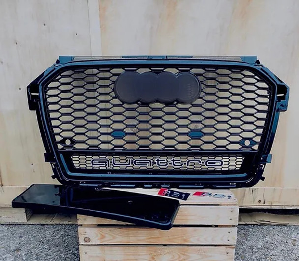 Triple R Composites Gloss Black Honey Comb Grille For Audi S1