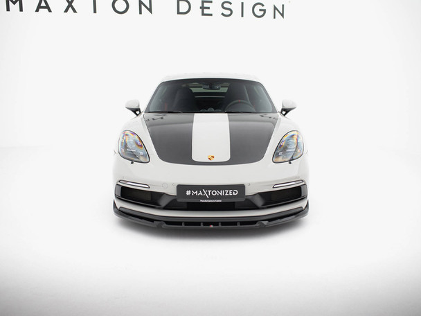 Maxton Design Front Splitter V.2 Porsche 718 Cayman GTS 982c