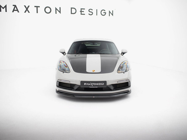 Maxton Design Front Splitter V.1 Porsche 718 Cayman GTS 982c