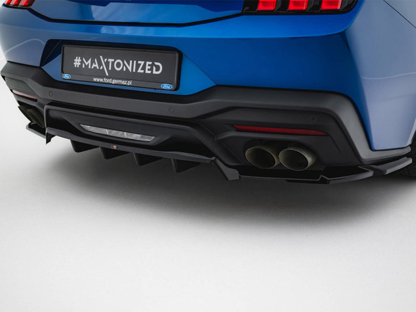 Maxton Design Rear Splitter (Vertical Bars) Ford Mustang GT Mk7