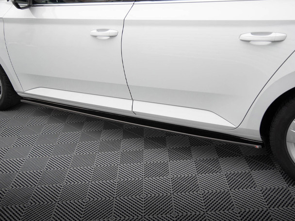 Maxton Design Side Skirts Diffusers Skoda Superb Mk3 - Textured