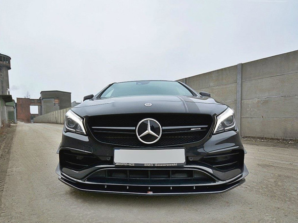 Maxton Design Front Splitter V.1 Mercedes CLA 45 AMG C117 (Facelift) (2017-UP) - Textured